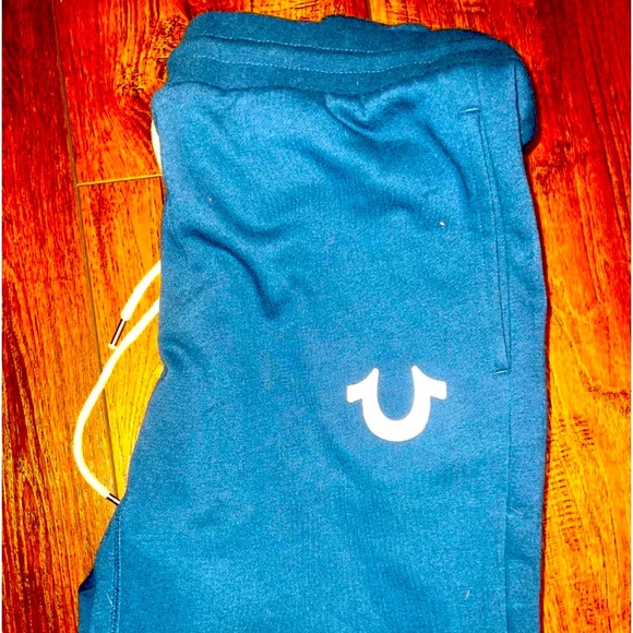 True religion teal sweatpants size large - Picture 1 of 3